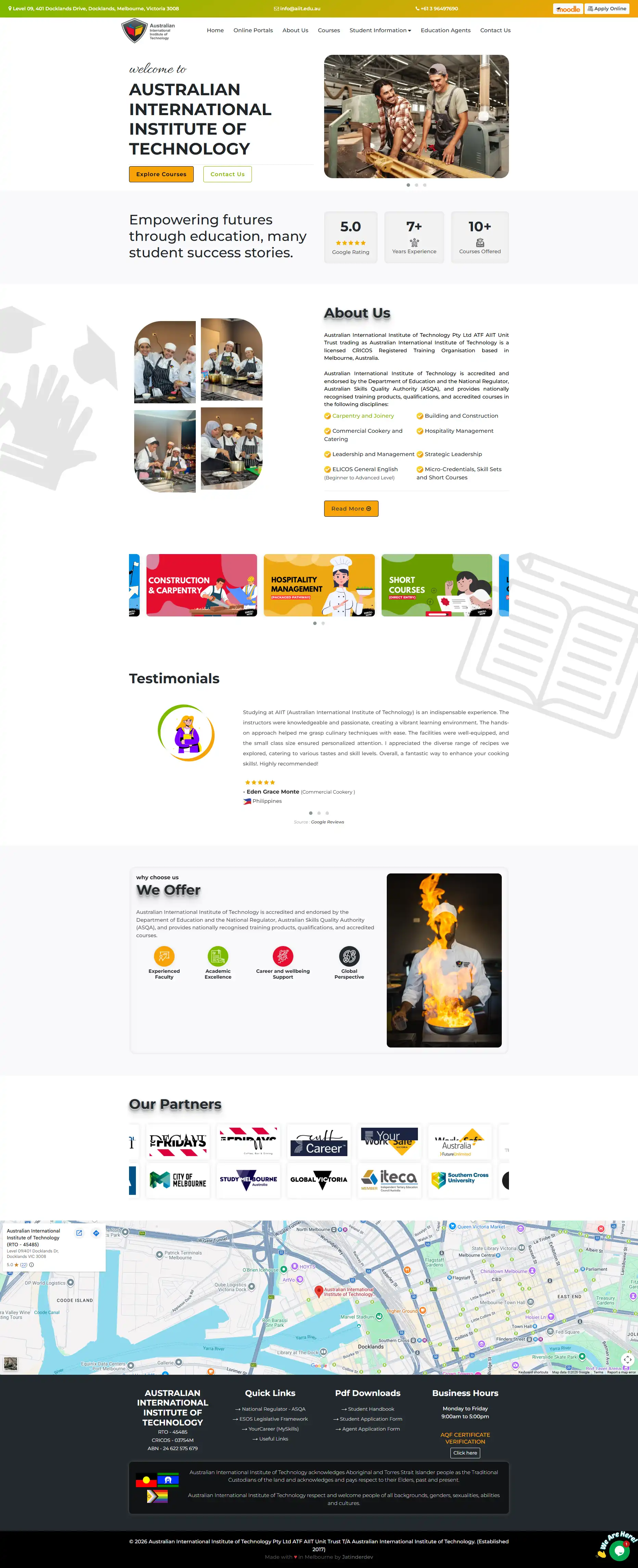 AIIT RTO website preview – Melbourne VET college